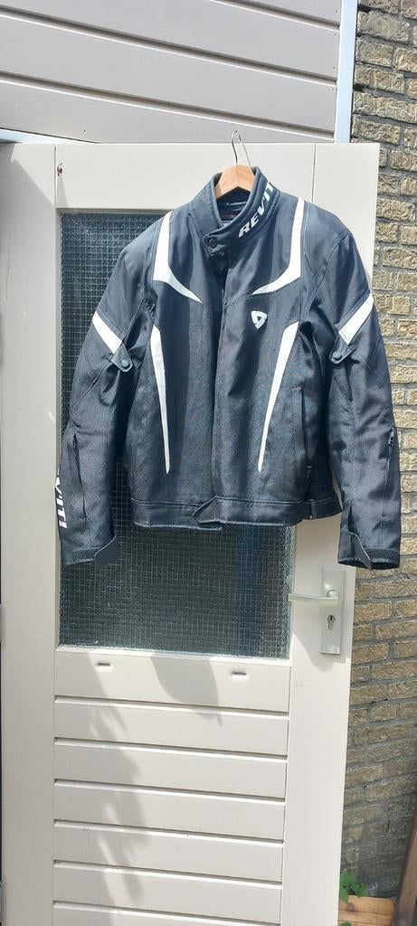 REV'IT! Motorjas Textiel Zwart/Wit, REV'IT!, Jas | textiel, Heren, Ophalen of Verzenden