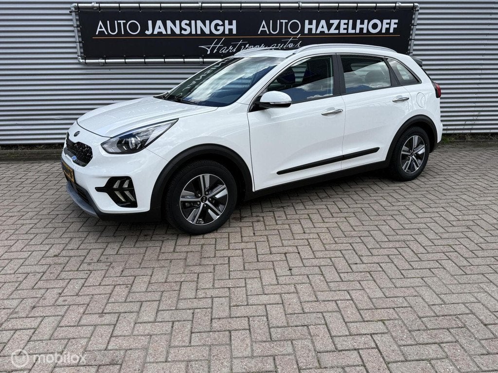 Kia Niro 1.6 GDi Hybrid ExecutiveLine | Glazen schuifdak | C, Auto's, Gebruikt, Leder en Stof, Wit, Origineel Nederlands