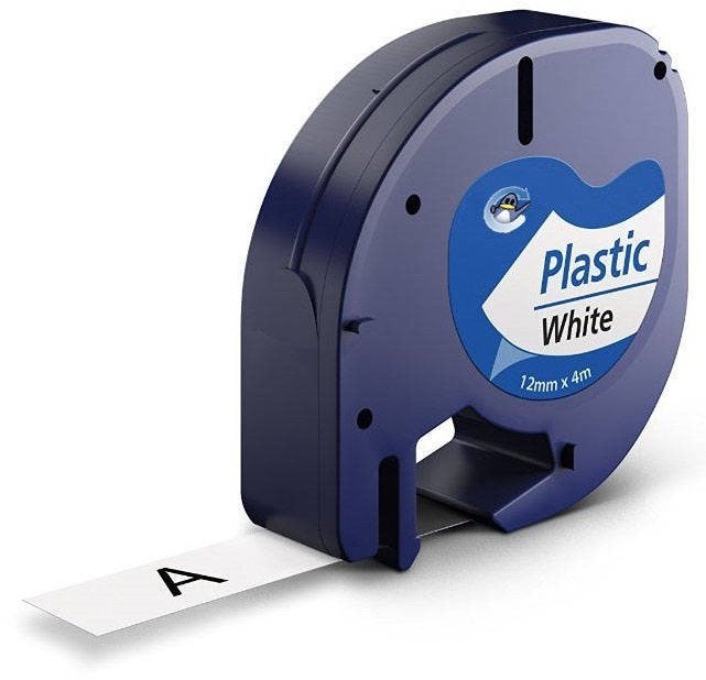 Nieuw | Dymo LetraTag tape 91201 12mm zwart op wit | 10st, Computers en Software, Ophalen of Verzenden, Nieuw, Printertape, DYMO