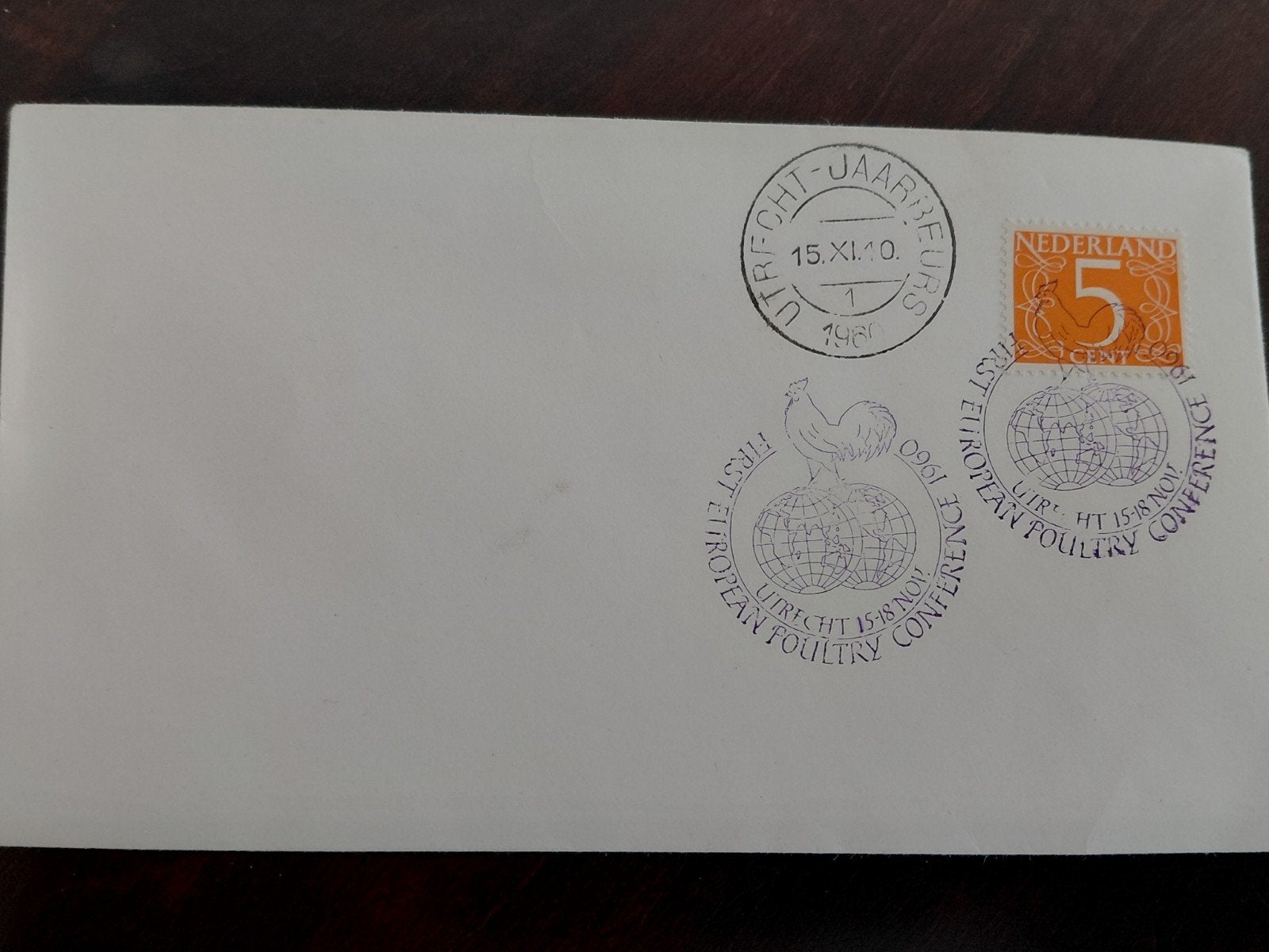 Envelop 1e Poultry Conferentie  Utrecht Jaarbeurs  1960, Ophalen of Verzenden, Envelop