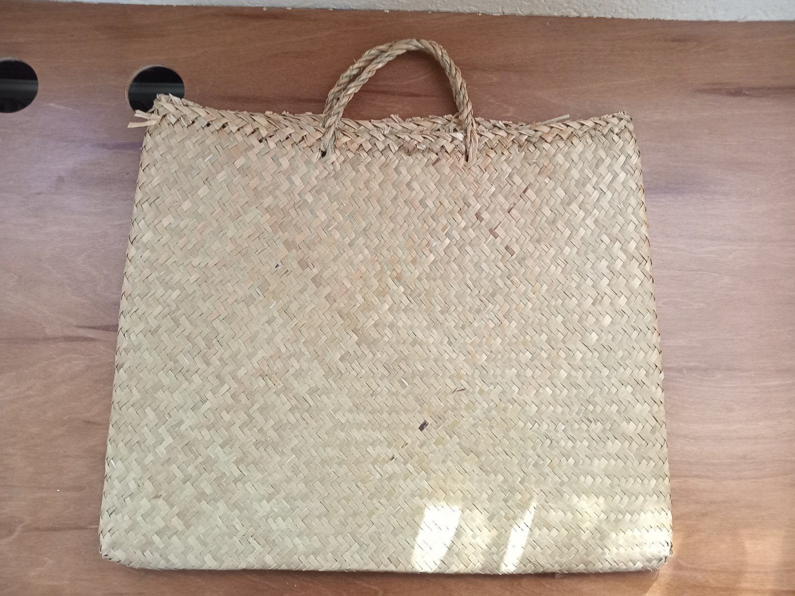 rieten tas, Ophalen of Verzenden, Zo goed als nieuw, Beige, Shopper