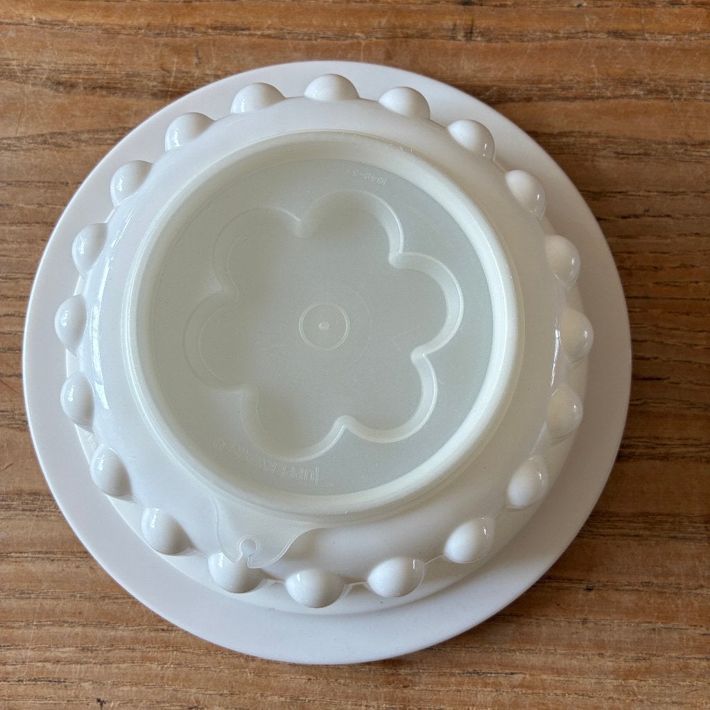 Vintage Tupperware kleine Tri-Jel Jell-O puddingvorm, Ophalen of Verzenden, Zo goed als nieuw, Wit, Overige typen