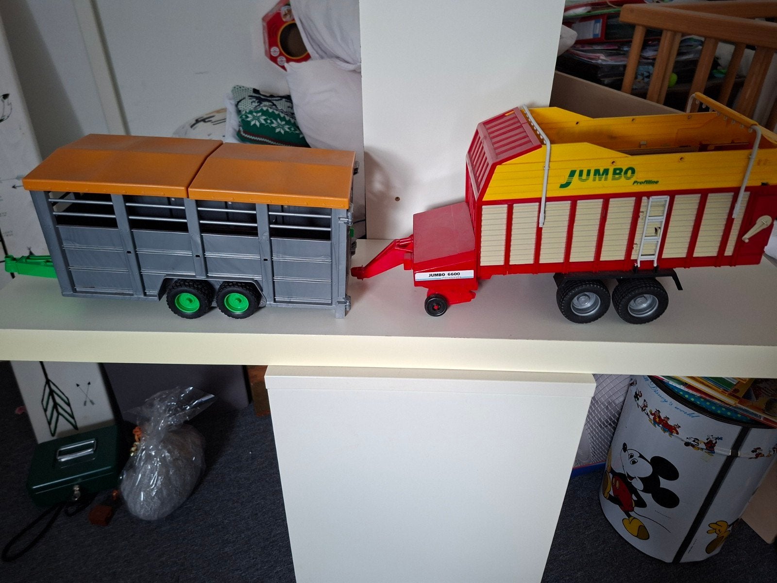 Bruder opraapwagen + veewagen, Ophalen, Gebruikt, Tractor of Landbouw, Overige merken
