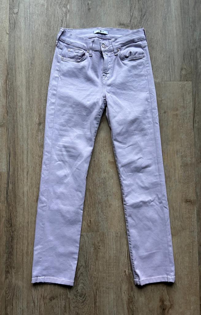 7 for all Mankind lila jeans (27), ZGAN, Ophalen of Verzenden, Zo goed als nieuw, Overige kleuren, W27 (confectie 34) of kleiner