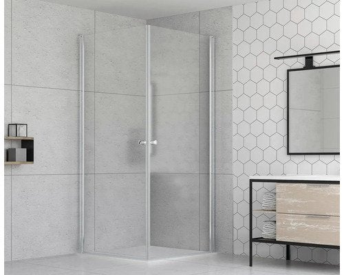 2 Modena douchedeuren 90  195 cm – chroom, Ophalen, Gebruikt