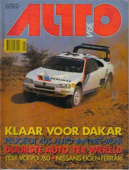 Autovisie 25 1987 : Volvo 760 GLE - Peugeot 405 Turbo 16, Ophalen of Verzenden, Gelezen, Algemeen