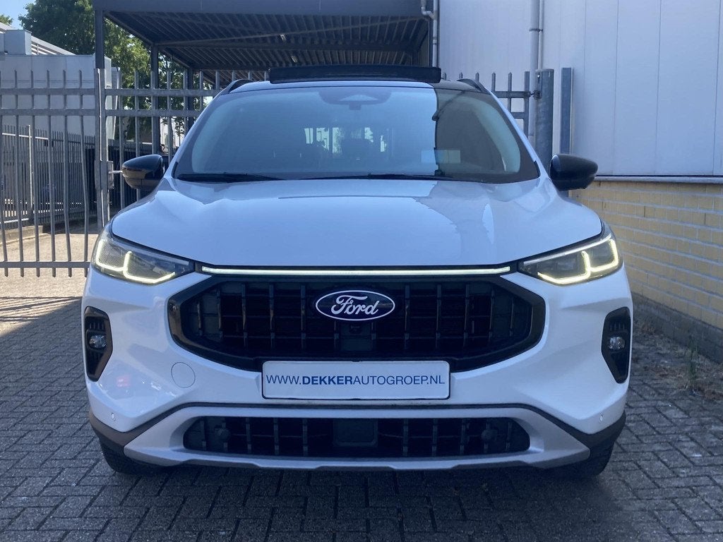 Ford Kuga 2.5 PHEV 243 pk Active X Elektrisch wegklapbare tr, Auto's, Ford, 14 kWh, Gebruikt, Leder en Stof, Wit