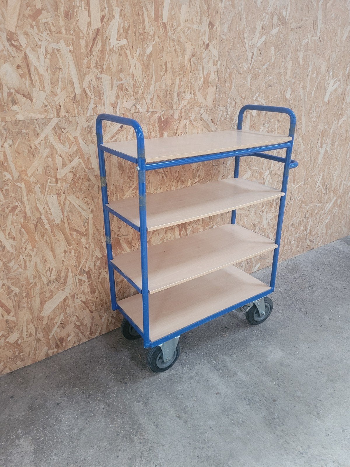 Stevige etagewagen/magazijnkar  met 4 legplanken, Ophalen