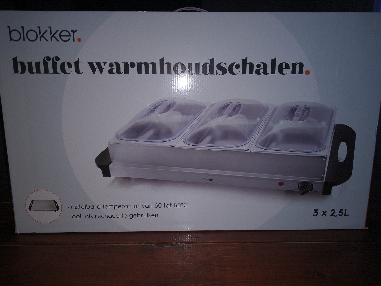 Blokker Buffet met Warmhoudschalen ( nieuw in doos), Ophalen, Nieuw