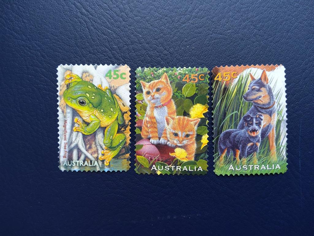 Australische postzegels: Kikker, Katten en Honden (45c), Postzegels en Munten, Postzegels | Nederland, Ophalen of Verzenden
