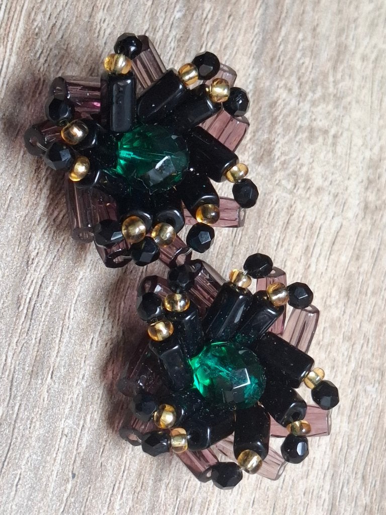 Prachtige CLIPS oorbellen glas, Ophalen of Verzenden, Zo goed als nieuw, Overige kleuren, Overige materialen