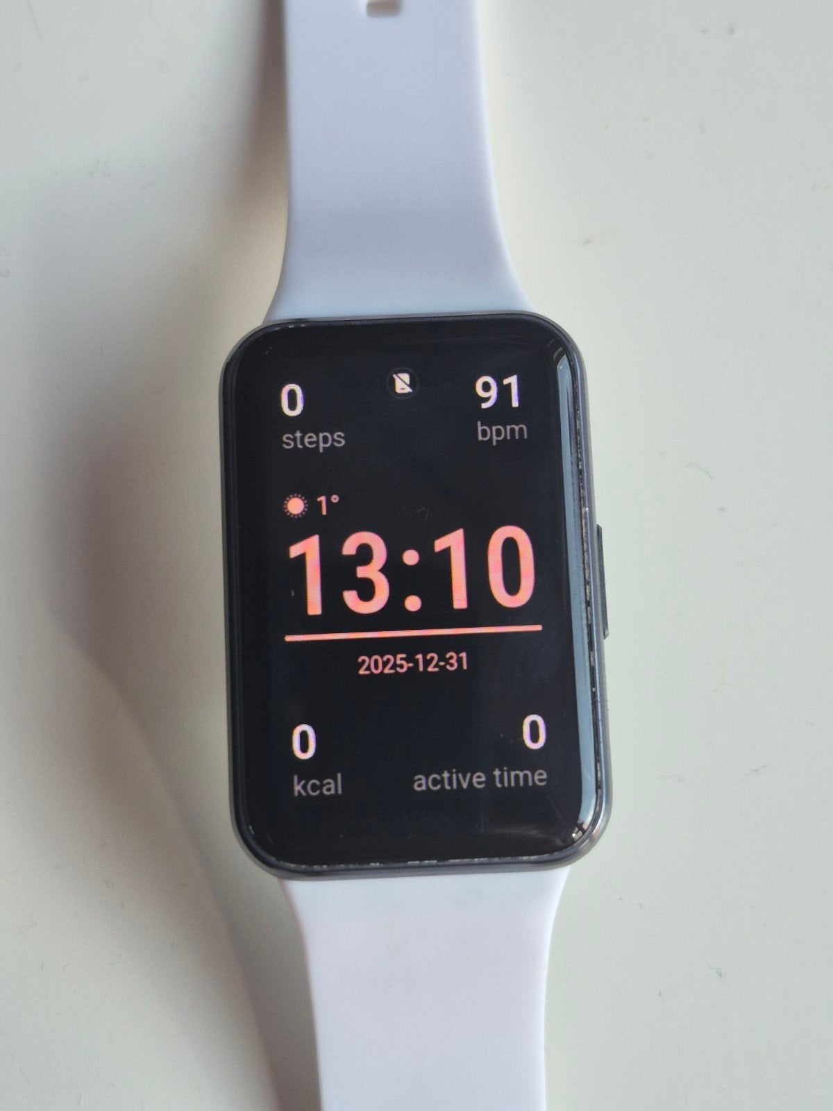 Samsung Galaxy Fit 3 met hartslagmeter en stappenteller, Gebruikt, Wit, Stappen, Ophalen of Verzenden