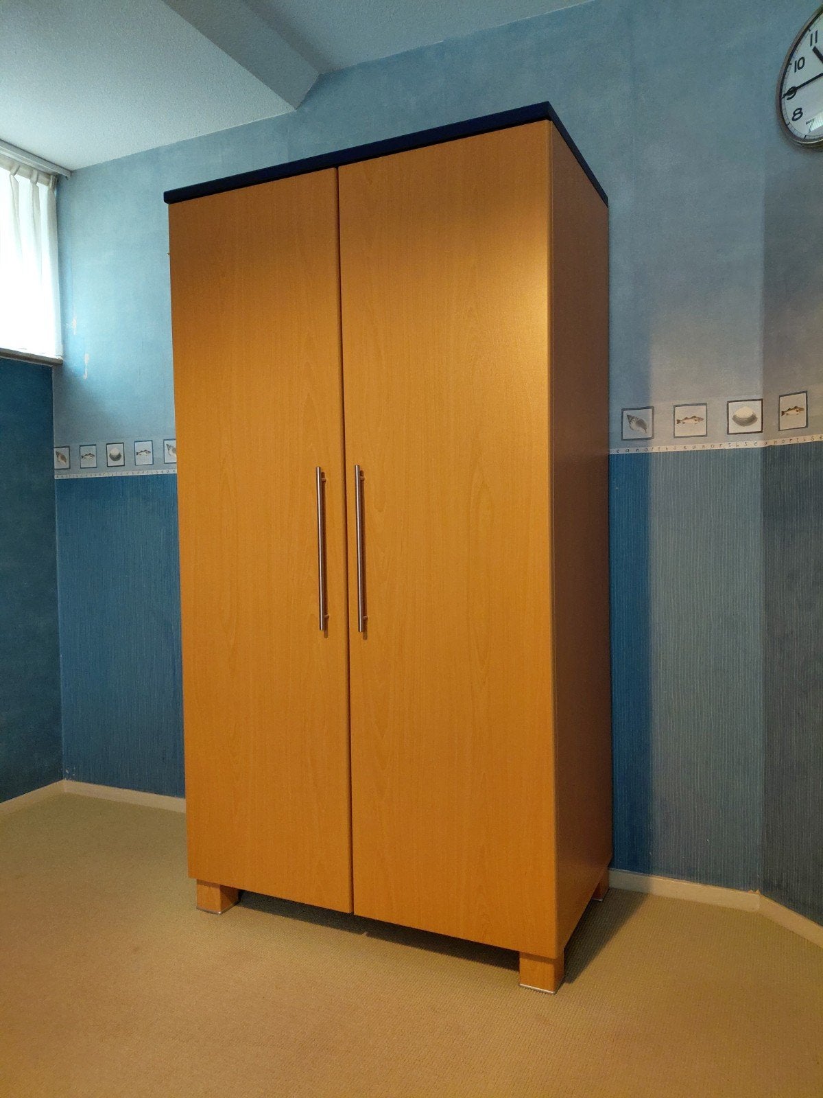 Complete slaapkamer set: bed, bureau, kast en nachtkastje, Huis en Inrichting, Slaapkamer | Complete slaapkamers, Ophalen, Gebruikt
