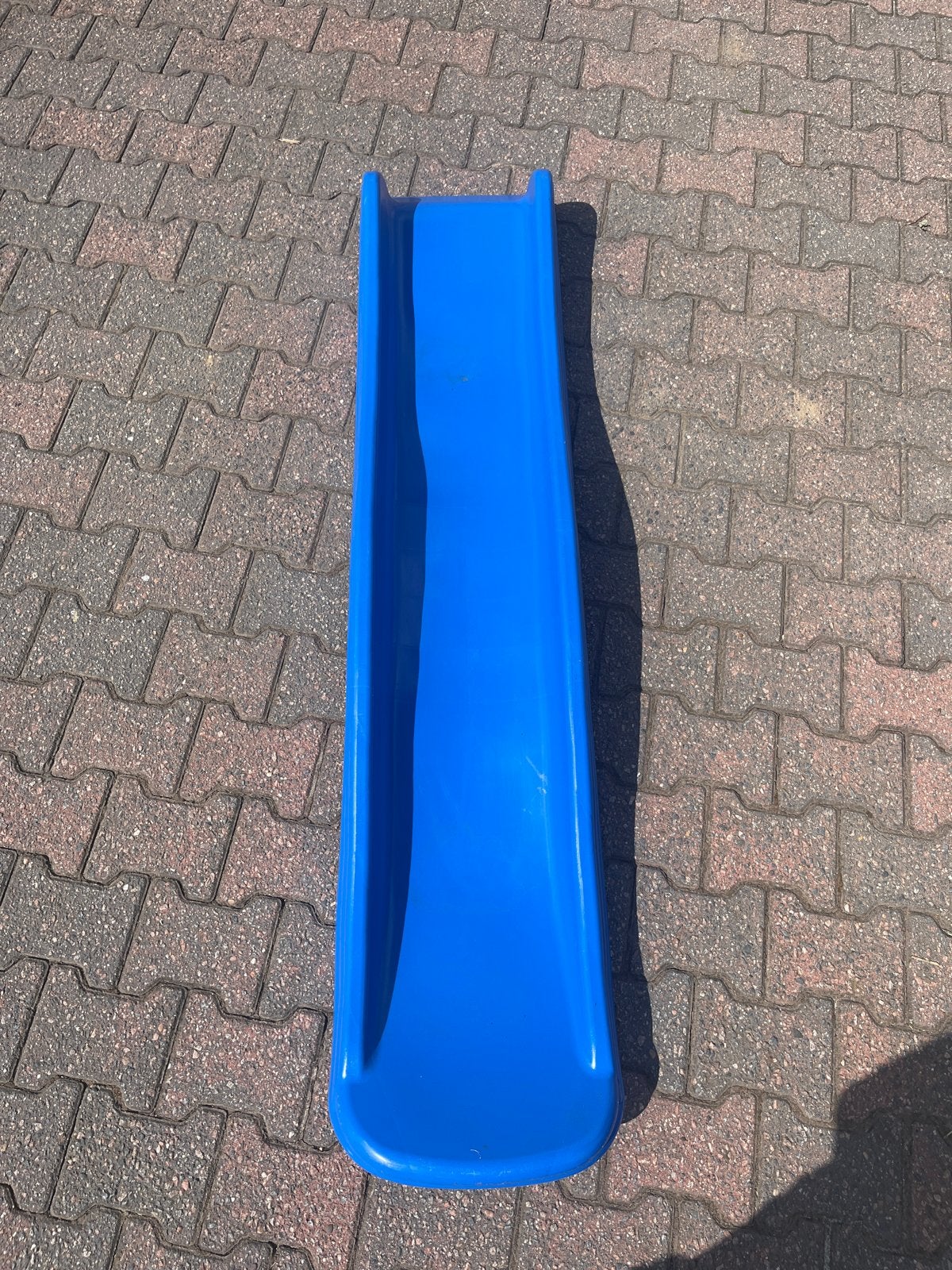 Aanbouw glijbaan 1,75 m donkerblauw, Ophalen of Verzenden, Gebruikt