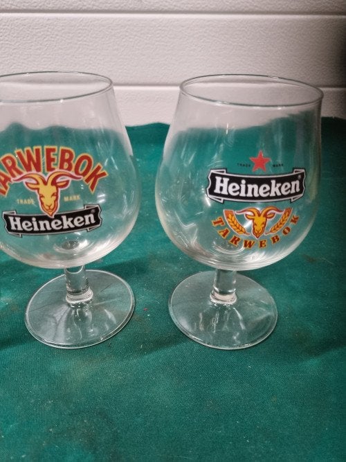 glazen heineken tarwebok op voet, Ophalen of Verzenden, 'T Olde Gre-j, Info@toldegrej.nl, Endepoelstraat 20f Didam