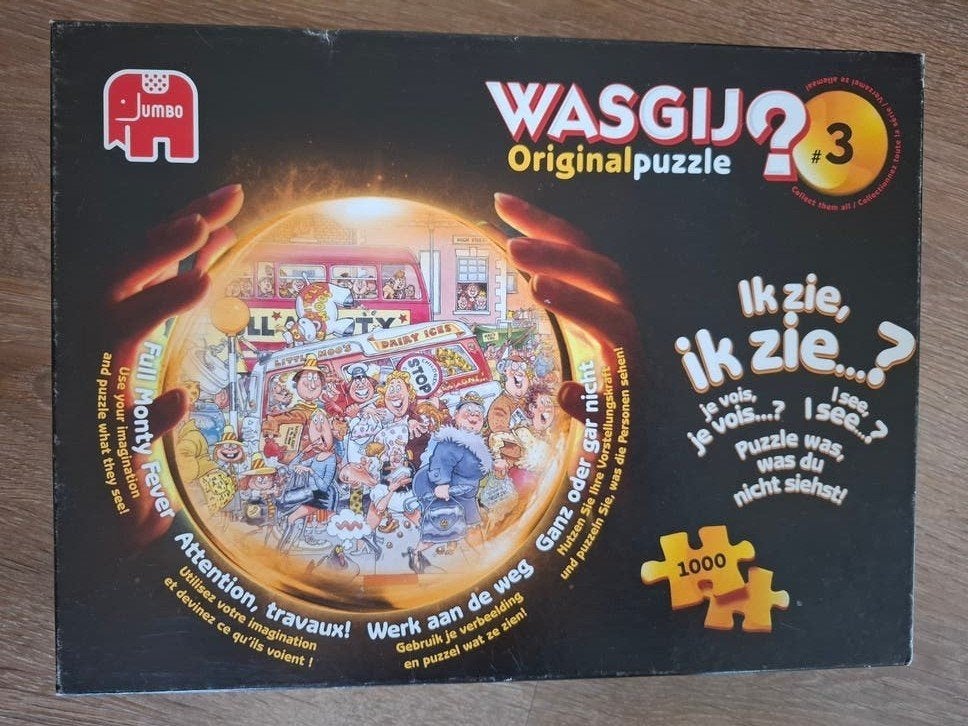 Wasgij Original 3: Full Monty Fever 1000 stukjes puzzel, Ophalen of Verzenden, 500 t/m 1500 stukjes, Gebruikt, Legpuzzel