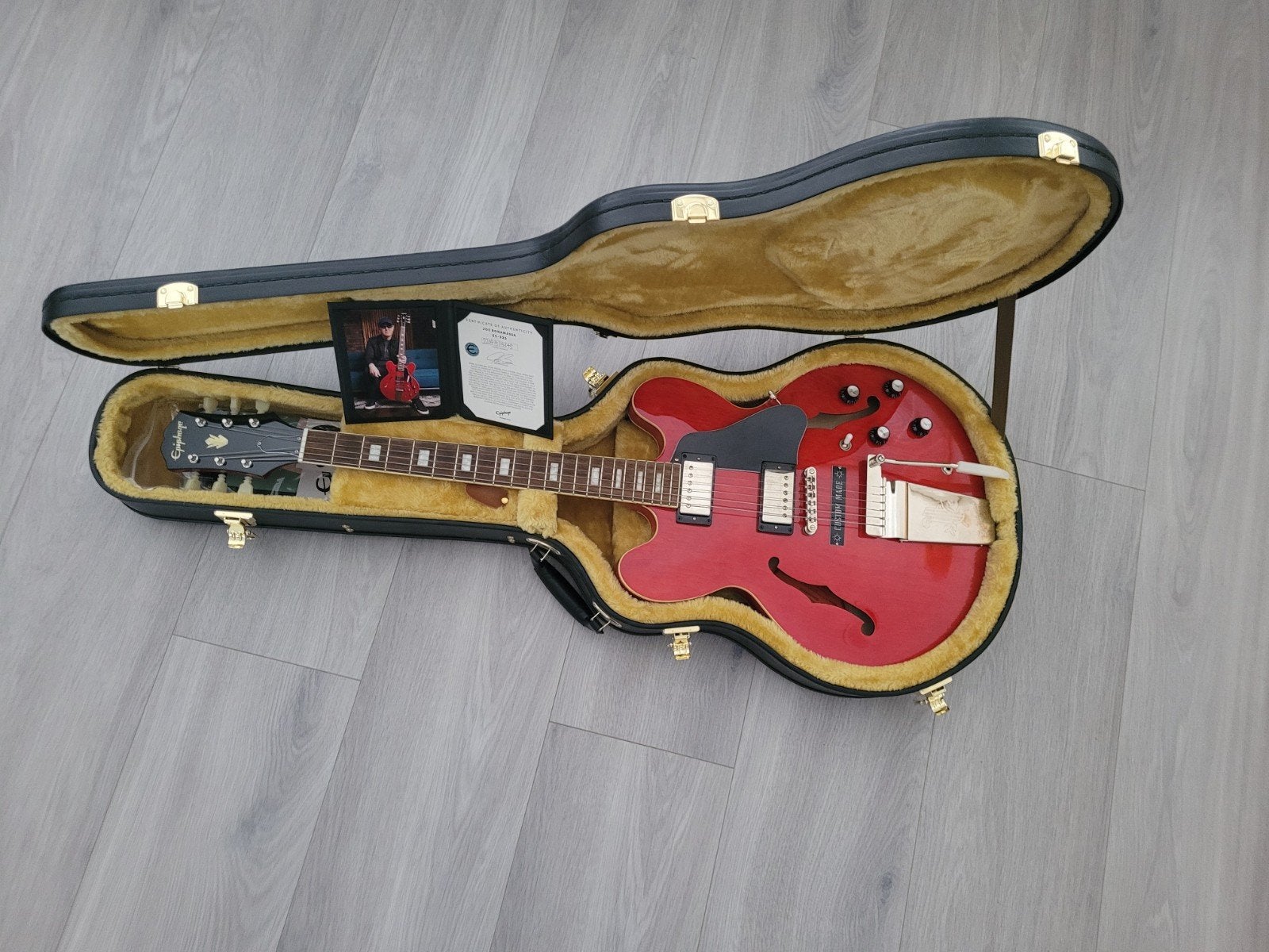 Epiphone ES-335 1962 Joe Bonamassa Signature, Ophalen of Verzenden, Gebruikt, Semi-solid body, Epiphone