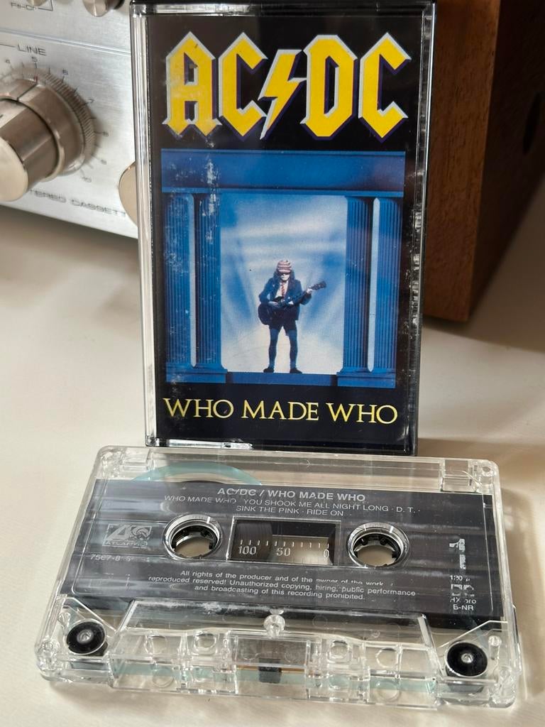 AC/DC - Who Made Who, Cd's en Dvd's, Cassettebandjes, Zo goed als nieuw, 1 bandje, Ophalen of Verzenden