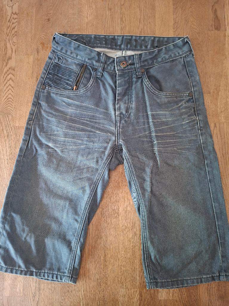 CoolCat jeans short grijs-blauw tapered fit maat W28, Anneonline, Steenbergen, Blauw, Shop@wesell4u.nl