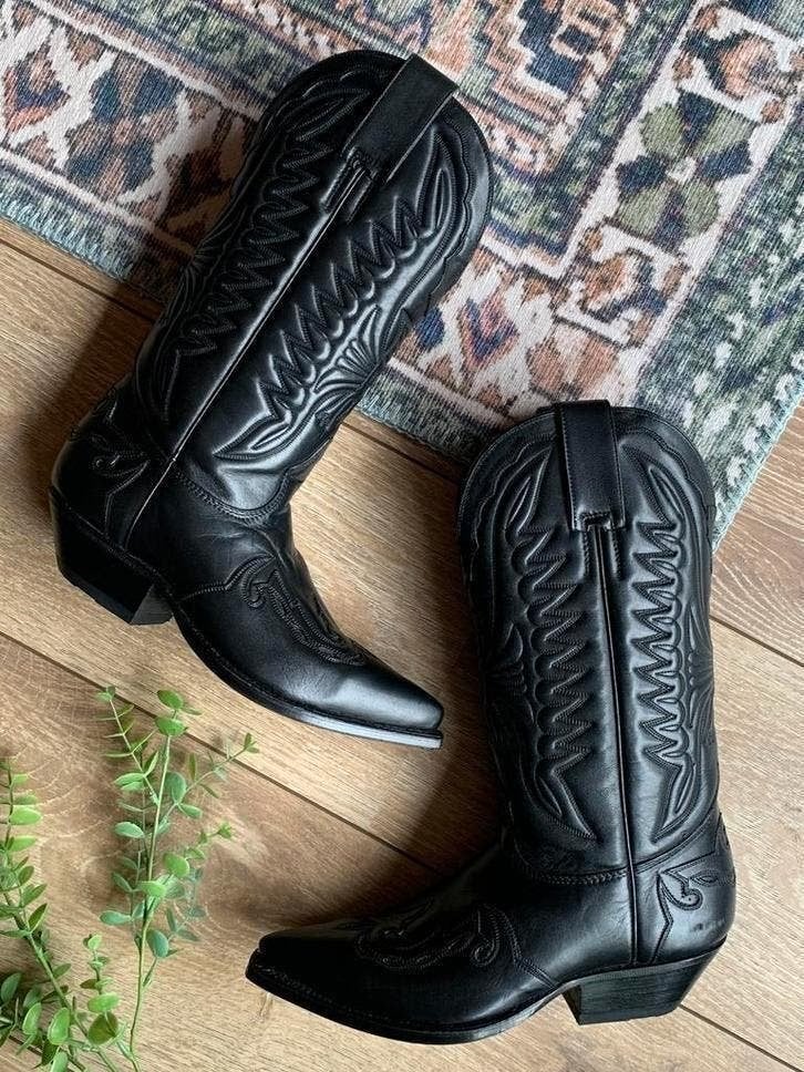 Don Romero cowboylaarzen 36 western boots bohemian laarzen, Hoge laarzen, -, Zwart, -