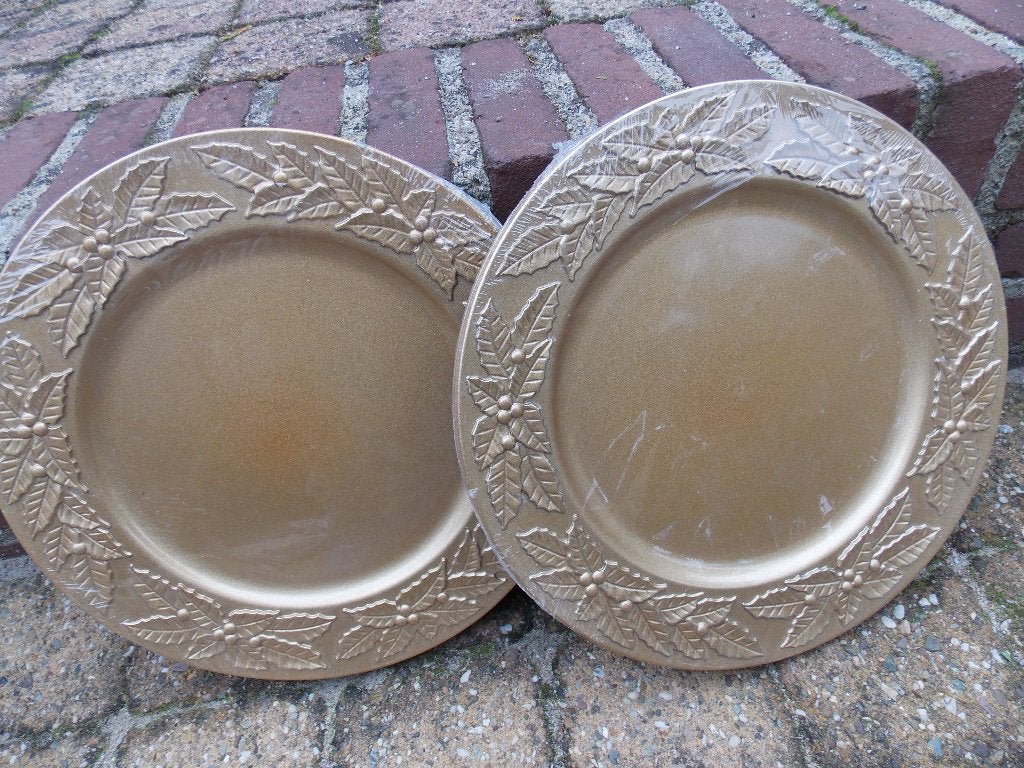 8 grote kunststof kerstborden 33 cm doorsnee nieuw, Kunststof, Nieuw, Ophalen of Verzenden, Bord(en)