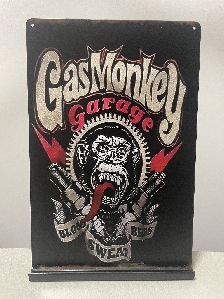 Gas Monkey Garage reclamebord, Www.pand50.nl, Reclamebord, Ophalen of Verzenden, Printer 29B Coevorden