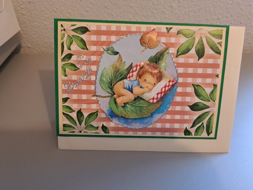 3 d kaart hoera een broertje, Hobby en Vrije tijd, Kaarten | Zelfgemaakt, Ophalen of Verzenden, Nieuw, Kind