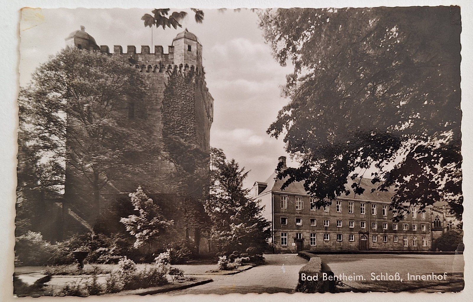 Oude Ansichtkaart Bad Bentheim, Schloss, Innenhof, Ophalen of Verzenden