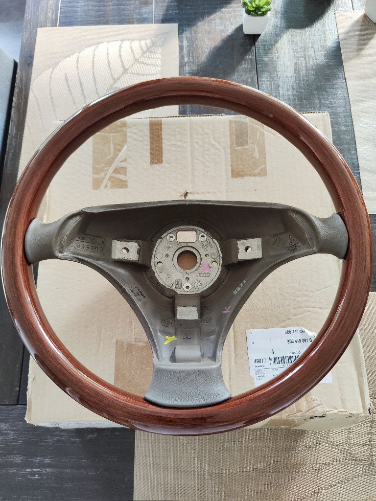 Audi A8 D2 A6 C5 A4 B5 hout stuur grijs, nieuw, Auto-onderdelen, Besturing, Ophalen of Verzenden, Nieuw, Audi
