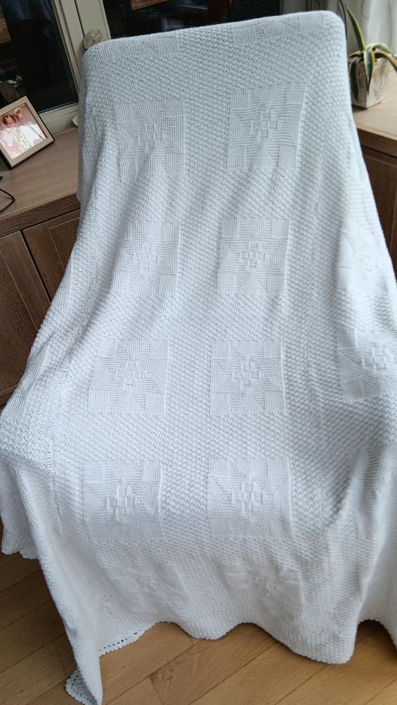 Vintage spreien, Huis en Inrichting, Ophalen, Gebruikt, Eenpersoons, Wit