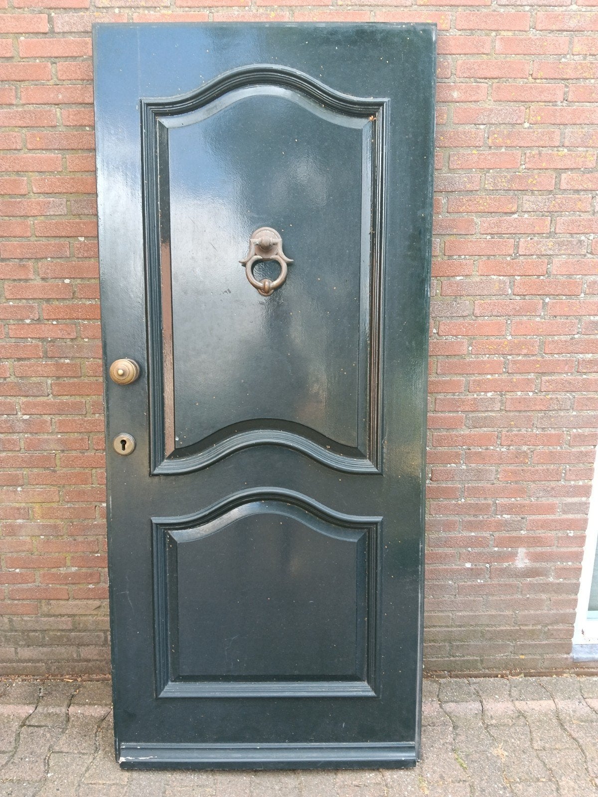 Massieve houten voordeur, Ophalen, Gebruikt, 80 tot 100 cm, Buitendeur