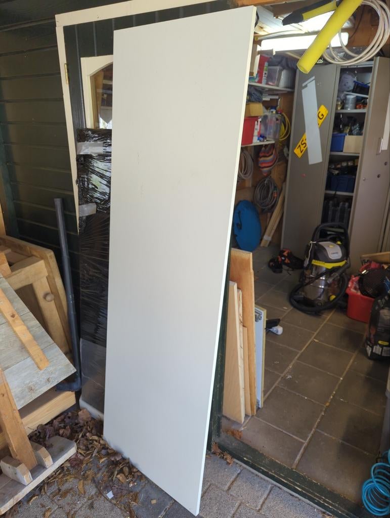 Meubelpaneel wit tweezijdig afgewerkt 18x600x1830 mm, Ophalen, 80 tot 100 cm, Binnendeur, Zo goed als nieuw
