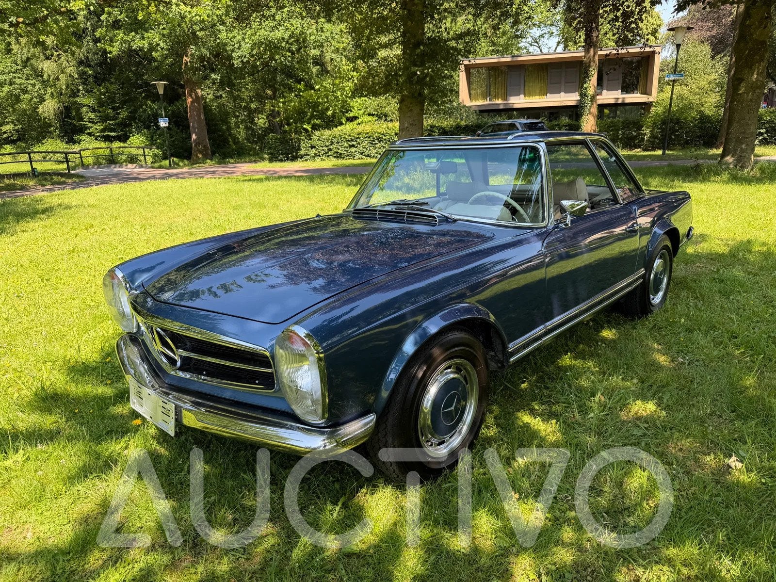 Mercedes-Benz SL-Klasse 280 Pagode (bj 1970, automaat), Auto's, Automaat, Cabriolet, Blauw, 2778 cc