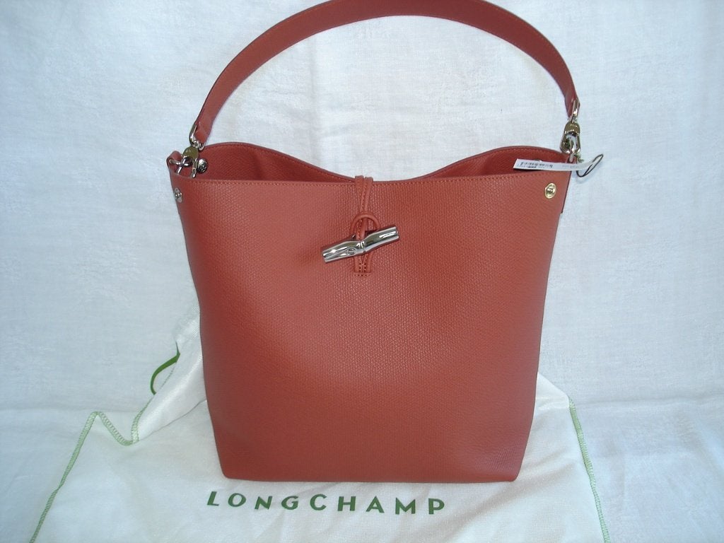 Longchamp grote leren handtas schoudertas Le Roseau NIEUW, Ophalen of Verzenden, Nieuw, Overige kleuren, Handtas