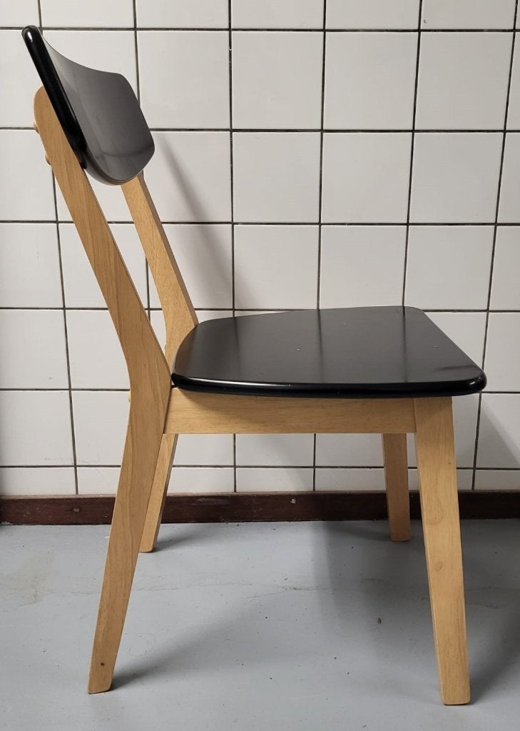 6x Deens Design eetkamerstoelen (LEES) voor 150 euro samen, Huis en Inrichting, Stoelen, Ophalen, Gebruikt, Overige kleuren, Deens Danish Design hout strak modern minimalistisch Scandinavie