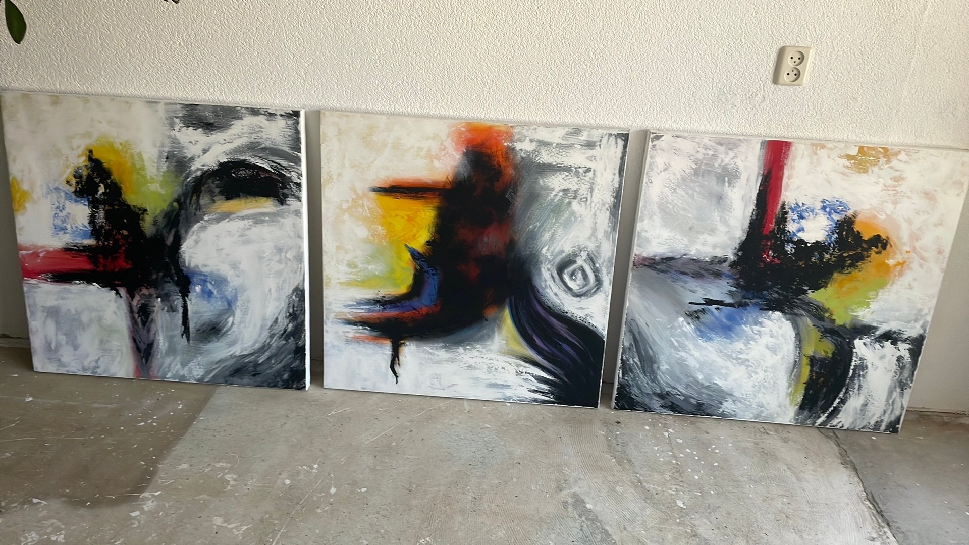 Schilderijen 85x85 cm, Ophalen, Oorspronkelijke maker, Zo goed als nieuw, Schilderij