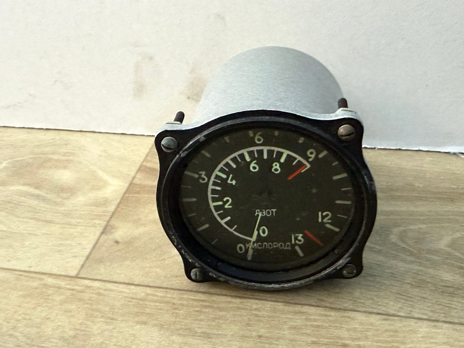 Zuurstofmeter uit Mig 21 - Vintage Vliegtuig Instrument, Ophalen of Verzenden