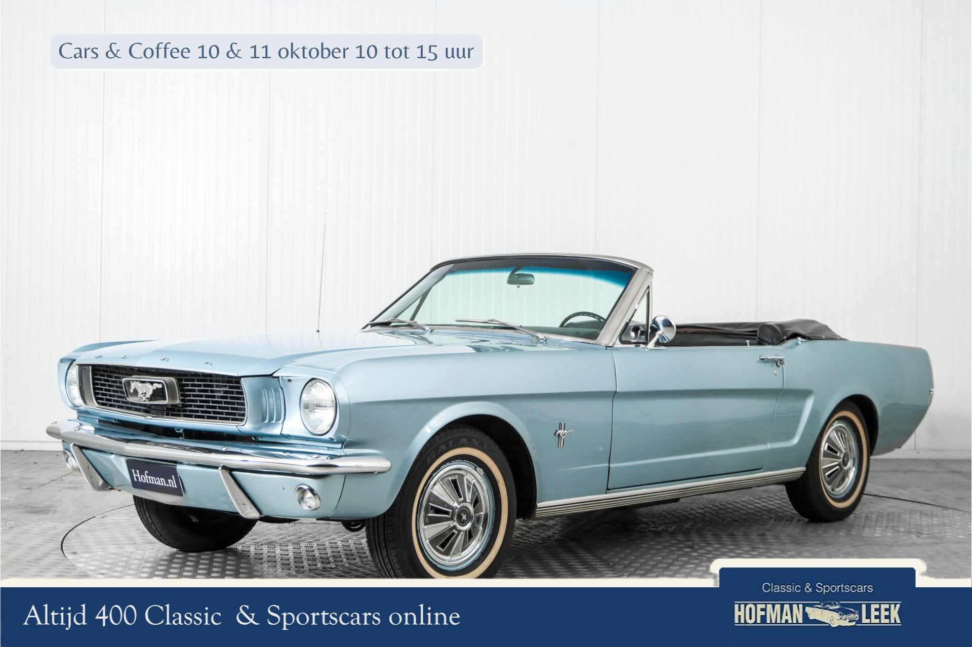 Ford Mustang automaat cabriolet (bj 1966), Auto's, Automaat, Gebruikt, Cabriolet, Blauw