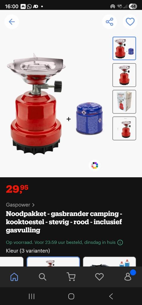 Compacte Camping Gasbrander met Gasvulling, Caravans en Kamperen, Kampeeraccessoires, Ophalen of Verzenden, Zo goed als nieuw