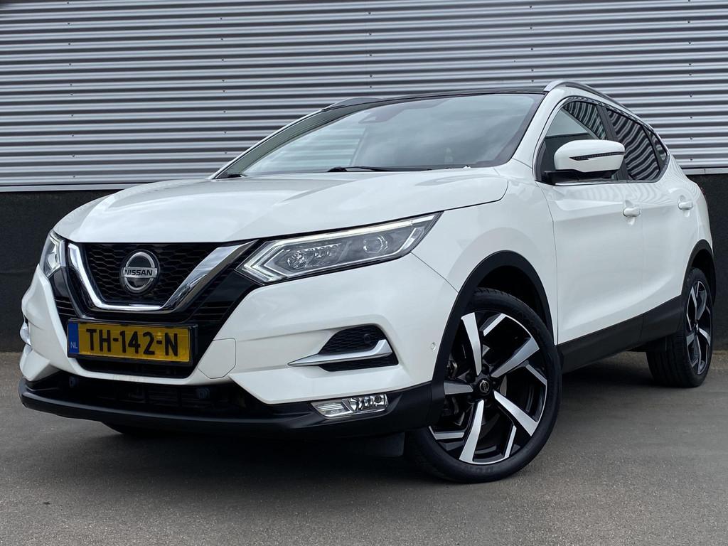Nissan Qashqai 1.2 Tekna Automaat, Trekhaak, Panoramadak, 36, Automatische klimaatregeling, Gebruikt, 4 cilinders, Wit