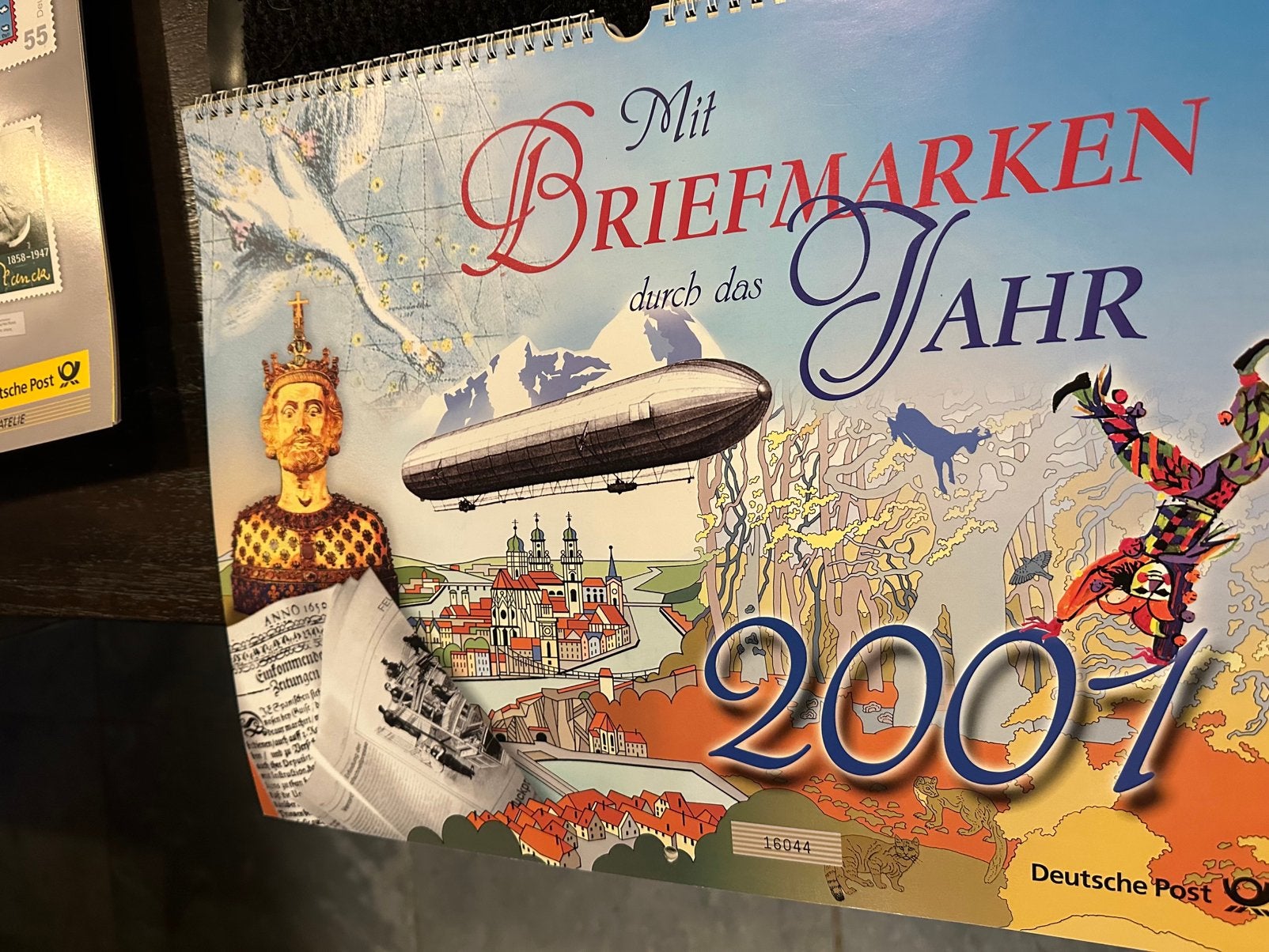 Briefmarken kalender 2001 durch das jahr, Ophalen of Verzenden