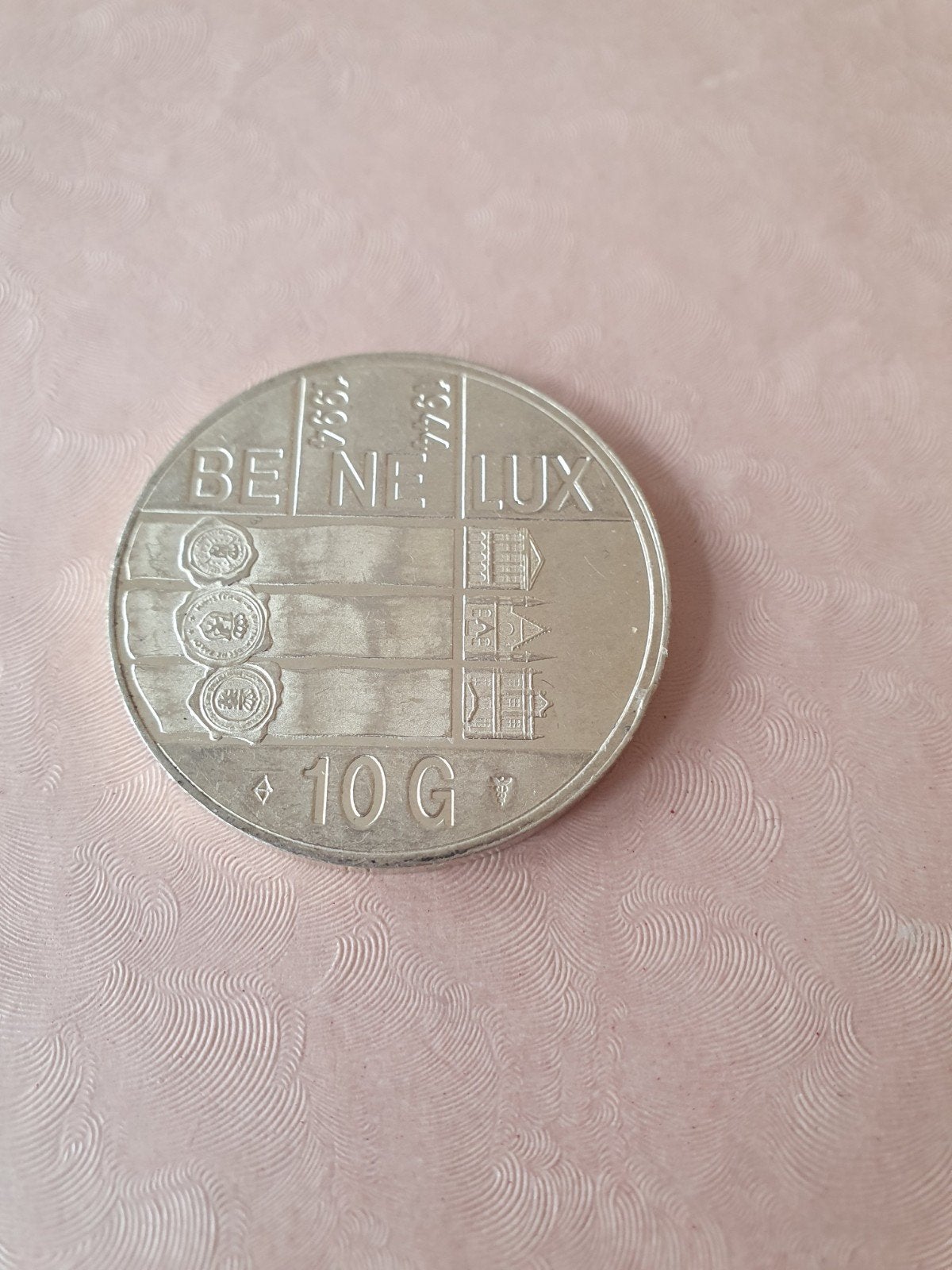 Zilveren 10 Gulden munt Koningin Beatrix Benelux, Koningin Beatrix, Zilver, Ophalen of Verzenden, Losse munt