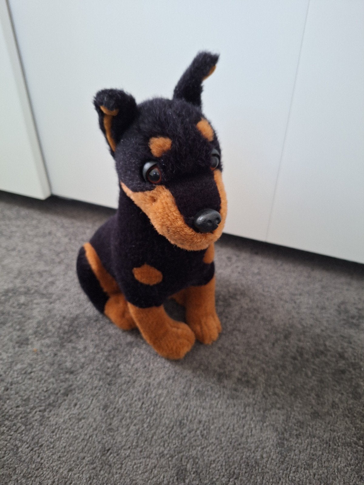 Schattige Rottweiler knuffel - Zo goed als nieuw, Ophalen of Verzenden, Zo goed als nieuw, Zwart, Hond