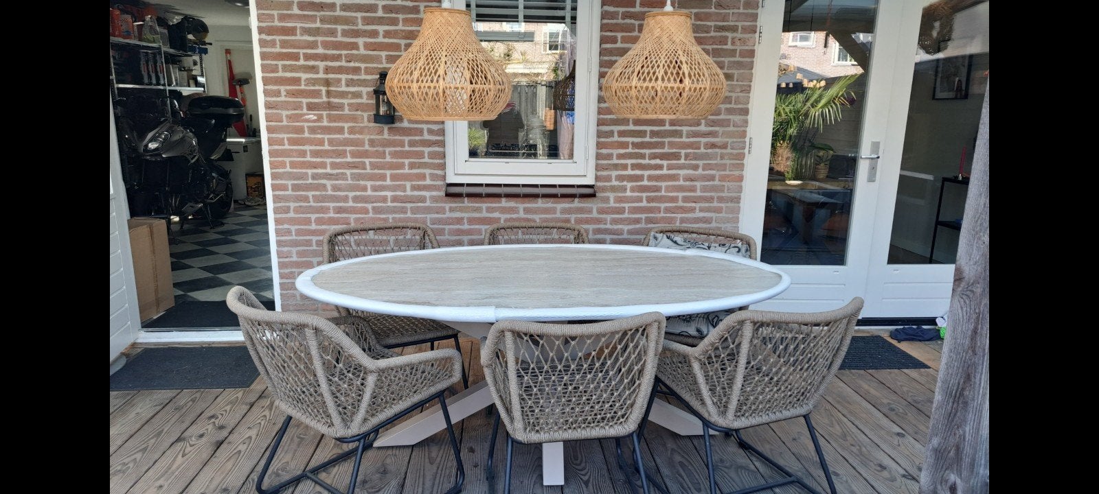 nieuwe outdoor tuintafel ovaal 240 Keramiek marmer blad, Ophalen, Nieuw, Ovaal, Aluminium