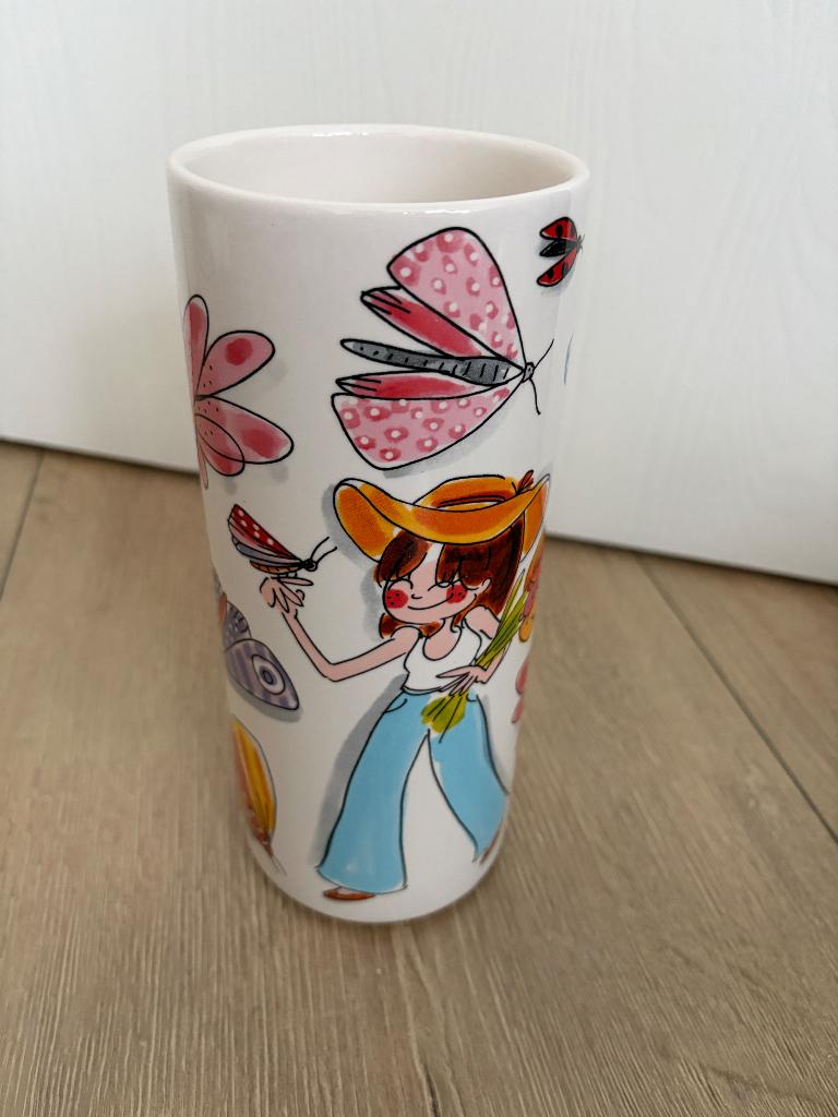 Blond Amsterdam vaas/ bloemenvaas nieuw met sticker, Huis en Inrichting, Keuken | Servies, Ophalen of Verzenden, Nieuw, Aardewerk