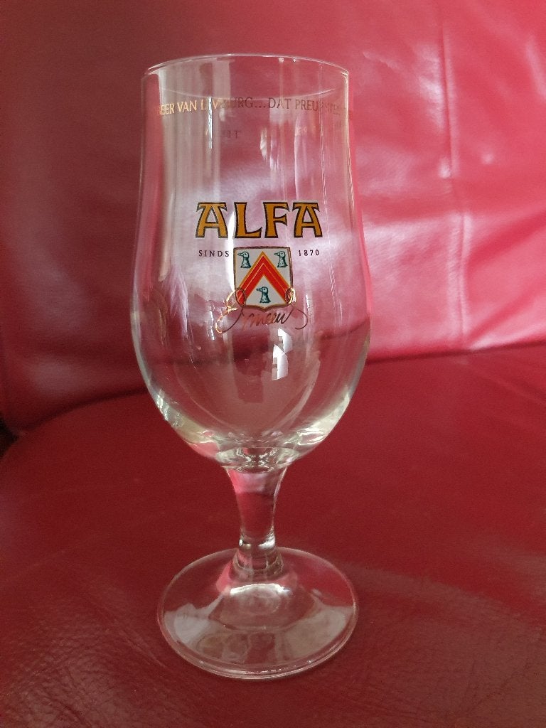 Alfa bierglazen (3 stuks voor de vraagprijs), Ophalen of Verzenden, Nieuw, Glas of Glazen, Overige merken