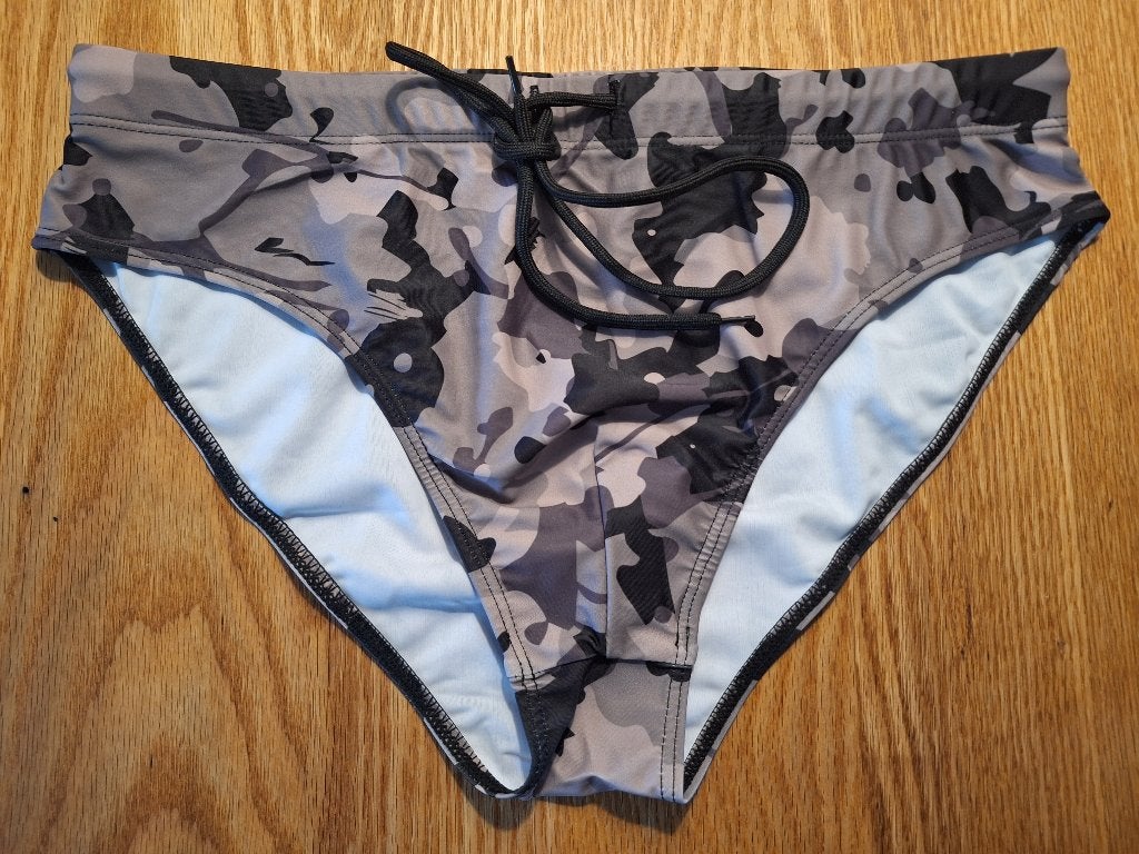 Zwemslip met camouflageprint maat xxl, Kleding | Heren, Badmode en Zwemkleding, Onbekend, Verzenden, Overige maten, Grijs