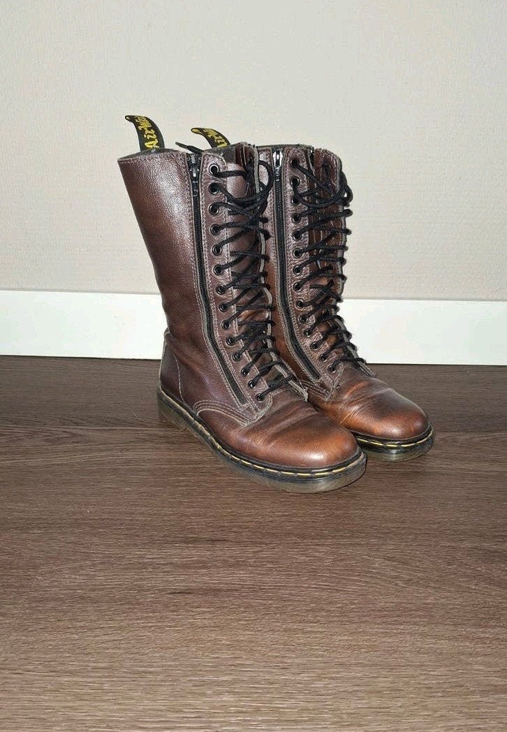 Zeldzame Dr Martens 9733 Made in England maat 41, Ophalen, Hoge laarzen, Bruin, Dr. Martens
