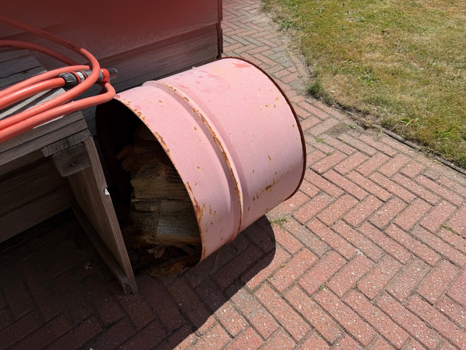 Brandhout in doorgesneden vat, Minder dan 3 m³, Ophalen, Overige houtsoorten, Blokken