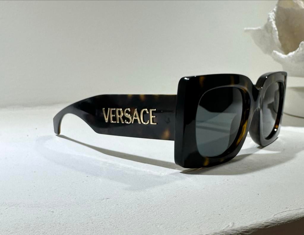 Versace Havana Zonnebril - Stijlvol en Tijdloos, Zonnebril, Bruin, Gianni Versace, Nieuw